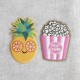 M MOTIF PINEAPPLE/POP CORN